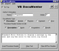 VB DocuMentor screenshot